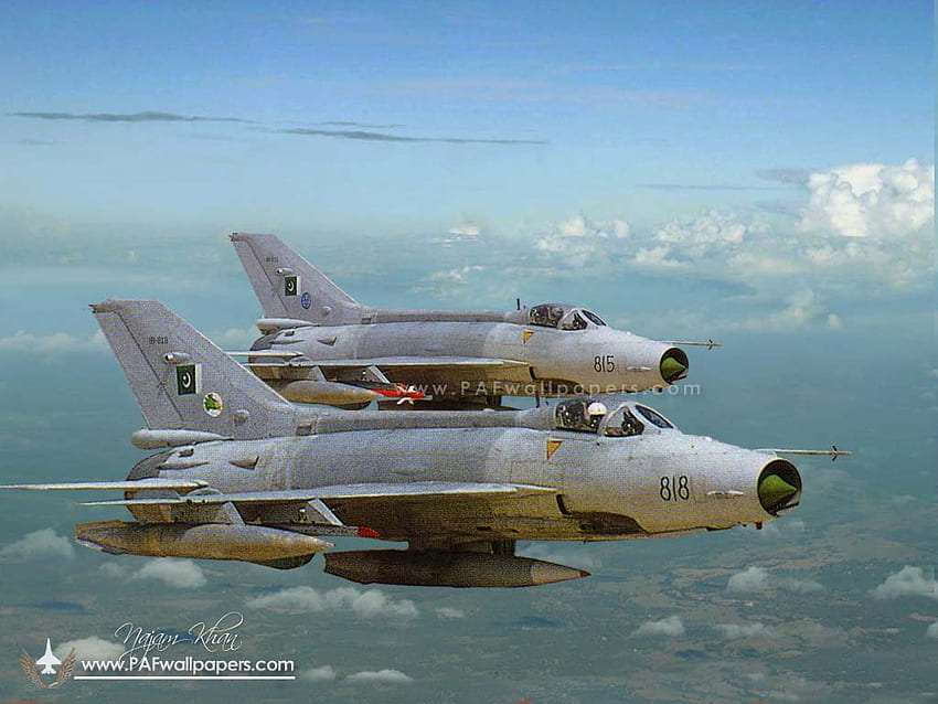 F 7s No_2 18Sqn in Formation, Streitmacht, Pakistan, Flugzeug, Luft HD-Hintergrundbild