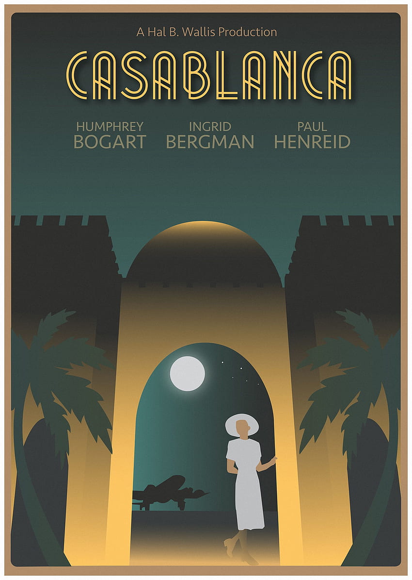 Кат Нойман - Плакат на Казабланка. Казабланка филм, филмово парти, Казабланка HD тапет за телефон