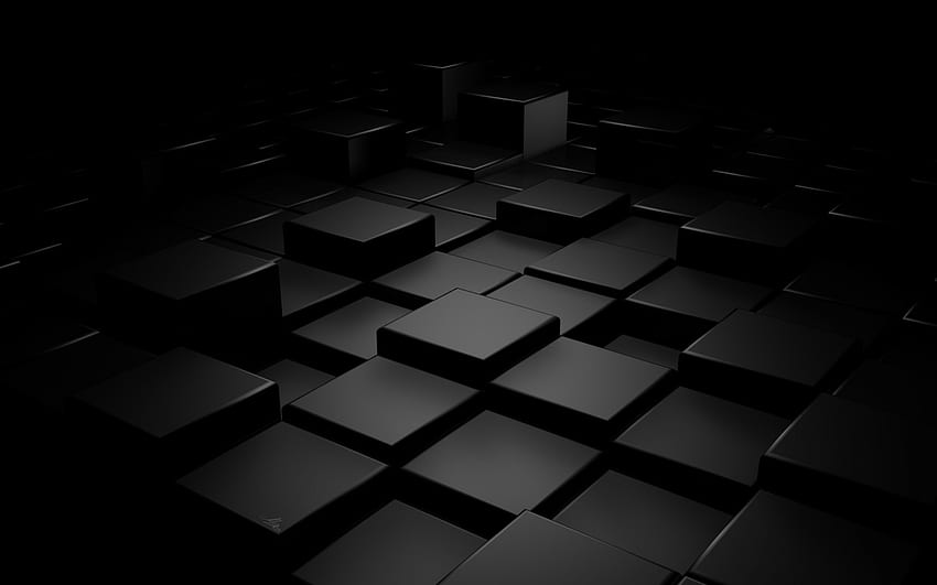 Black Cubes for MacBook Pro 13 inch - Maiden, 2560X1600 Black and White HD wallpaper