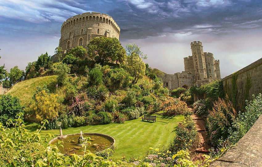 nature, castle, England, structure, Windsor castle HD wallpaper