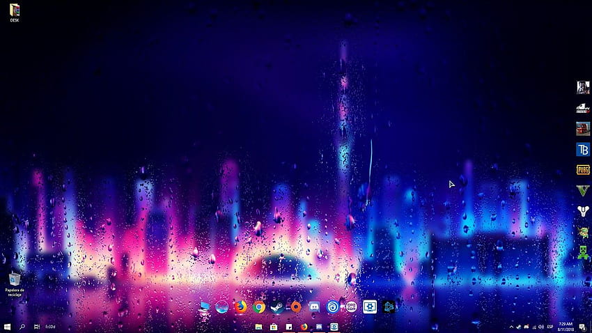 Gouttes de pluie de Neon City, pluie de néon Fond d'écran HD