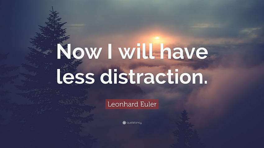 Leonhard Euler Quote: “Now I will have less distraction.” 7 HD wallpaper