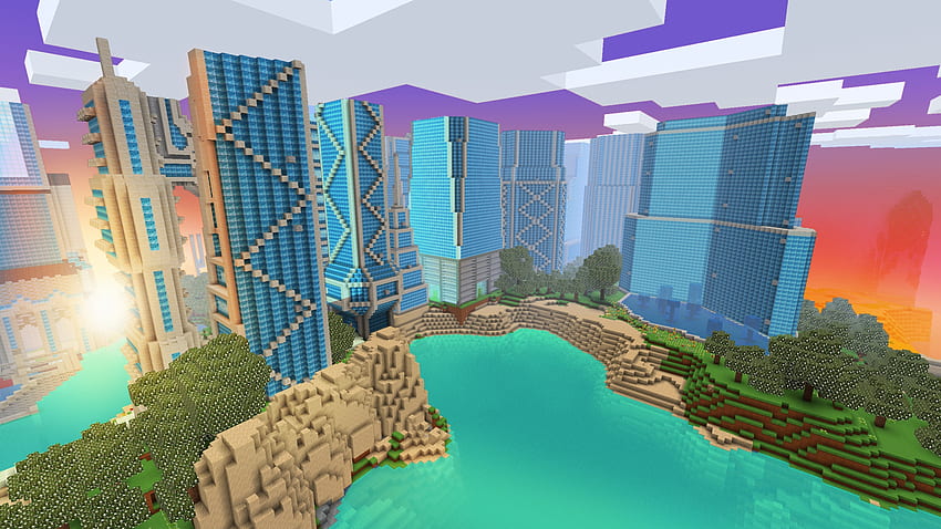 Minecraft Modern City: Bangun Rumah Futuristik Wallpaper HD