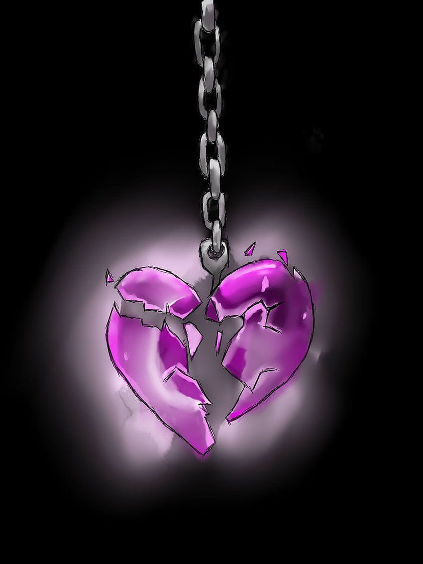 broken purple heart. so true. Purple, All things purple, Broken Heart Pink HD phone wallpaper