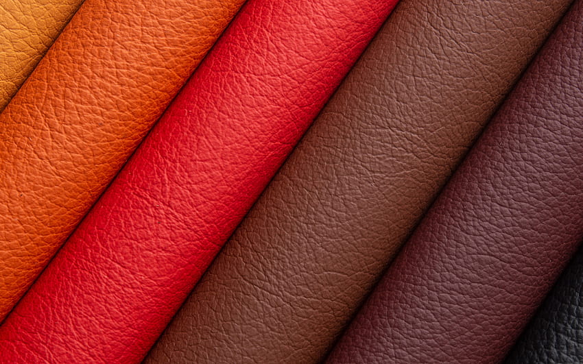 colorful leather background, , macro, leather textures, leather wavy background, leather HD wallpaper