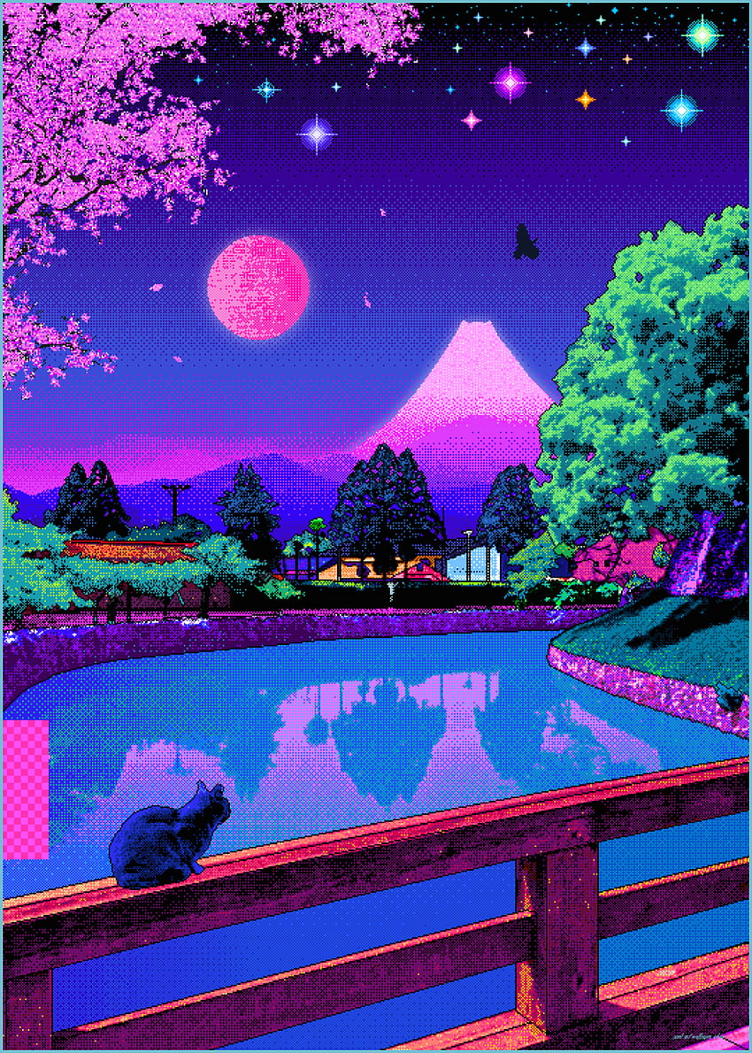 Ide Luar Biasa Untuk iPhone Pixel Art Anda, Japan Pixel Art wallpaper ponsel HD