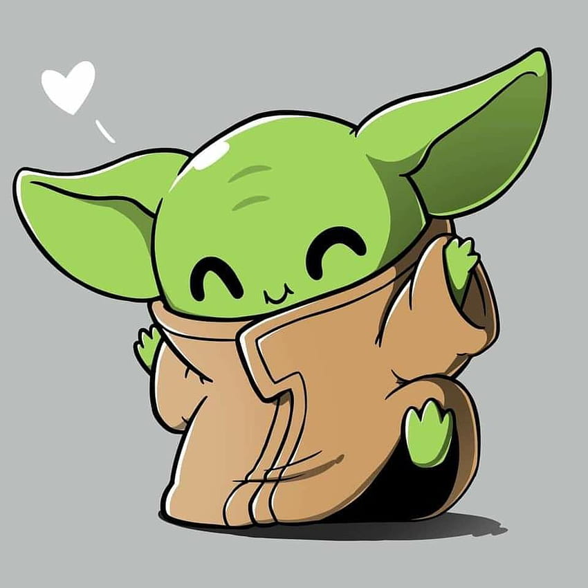 Simpatici disegni di Baby Yoda, Chibi Baby Yoda Sfondo del telefono HD