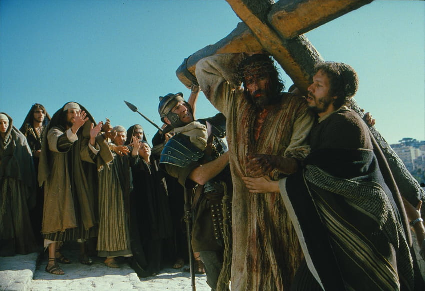 La passion du Christ portant la croix Fond d'écran HD