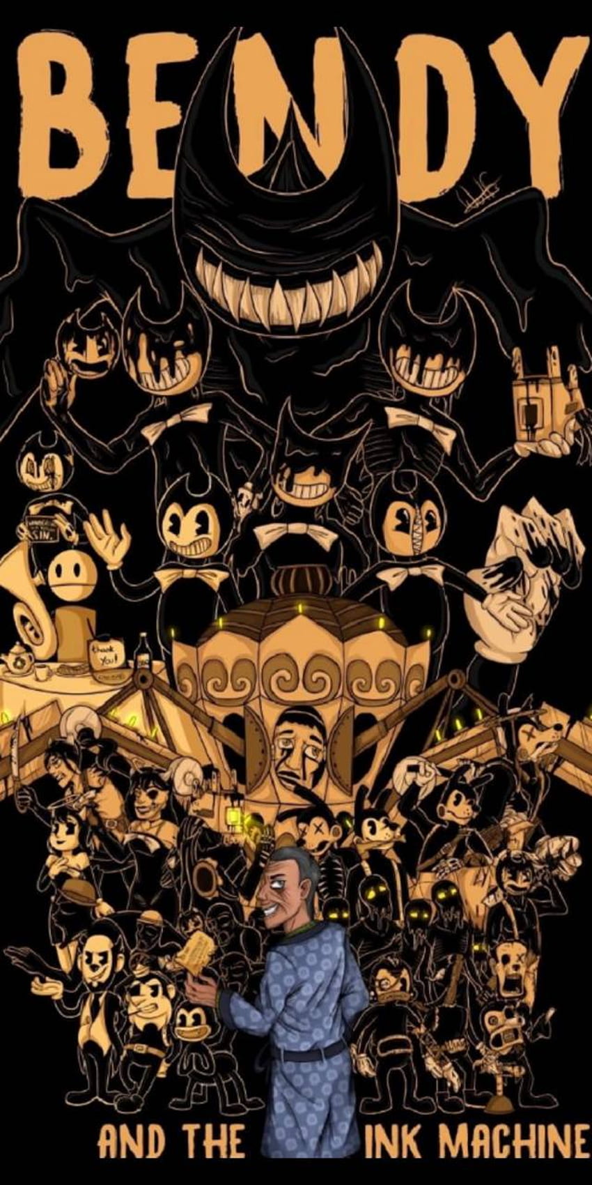 1125x2436 Resolution Bendy and the Ink Machine HD Iphone XSIphone  10Iphone X Wallpaper  Wallpapers Den