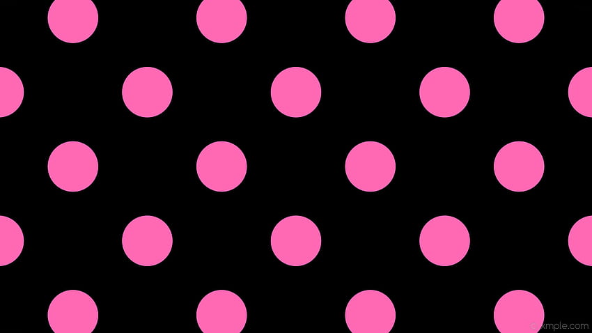 Pink polka dots on black background Royalty Free Vector