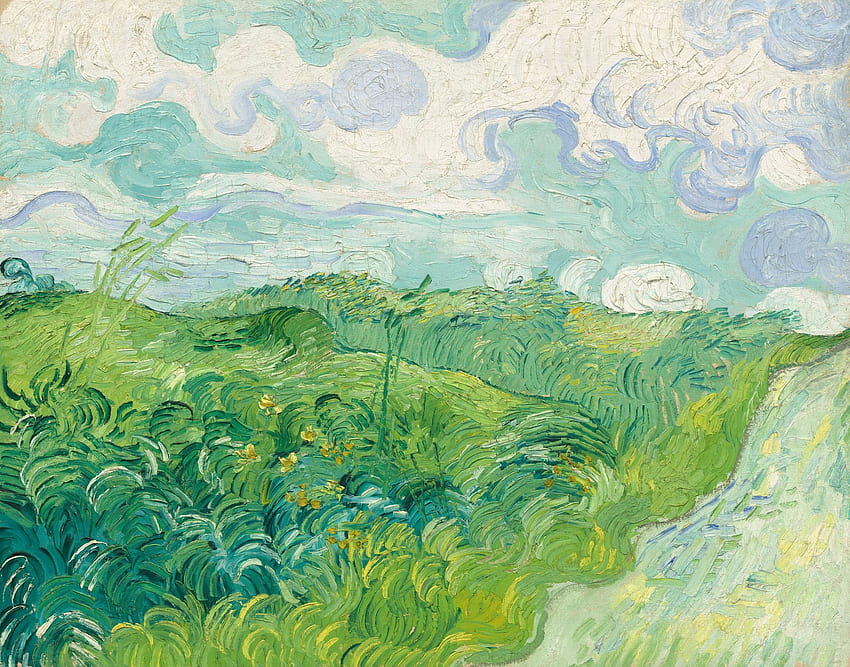 Винсент Ван Гог, Маслени бои, Пейзаж • За теб, Портрет на Ван Гог HD тапет
