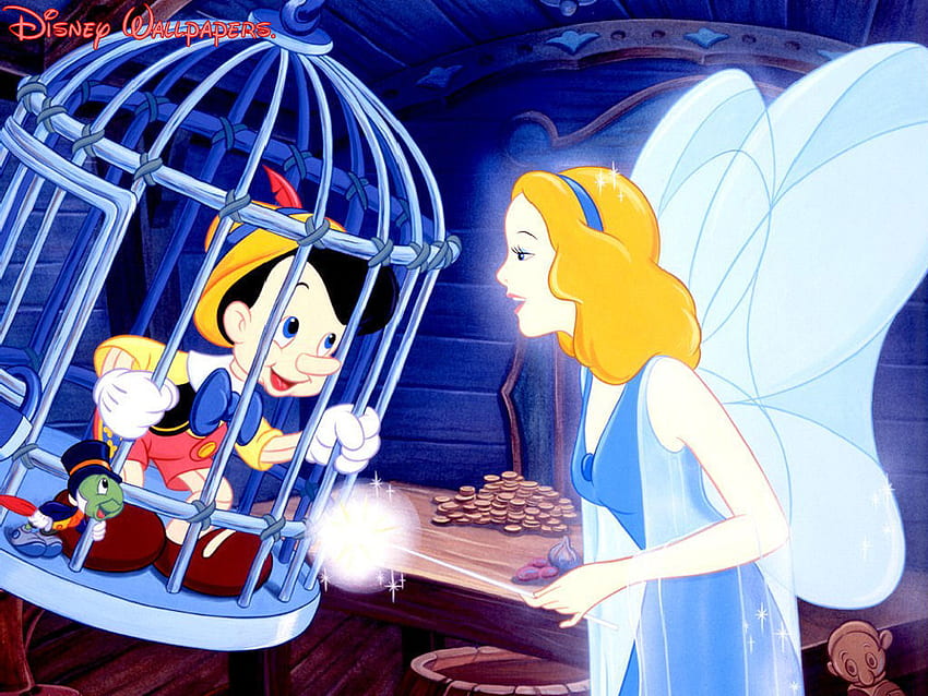 Pinocchio and the Blue Fairy, Pinocchio Disney HD wallpaper
