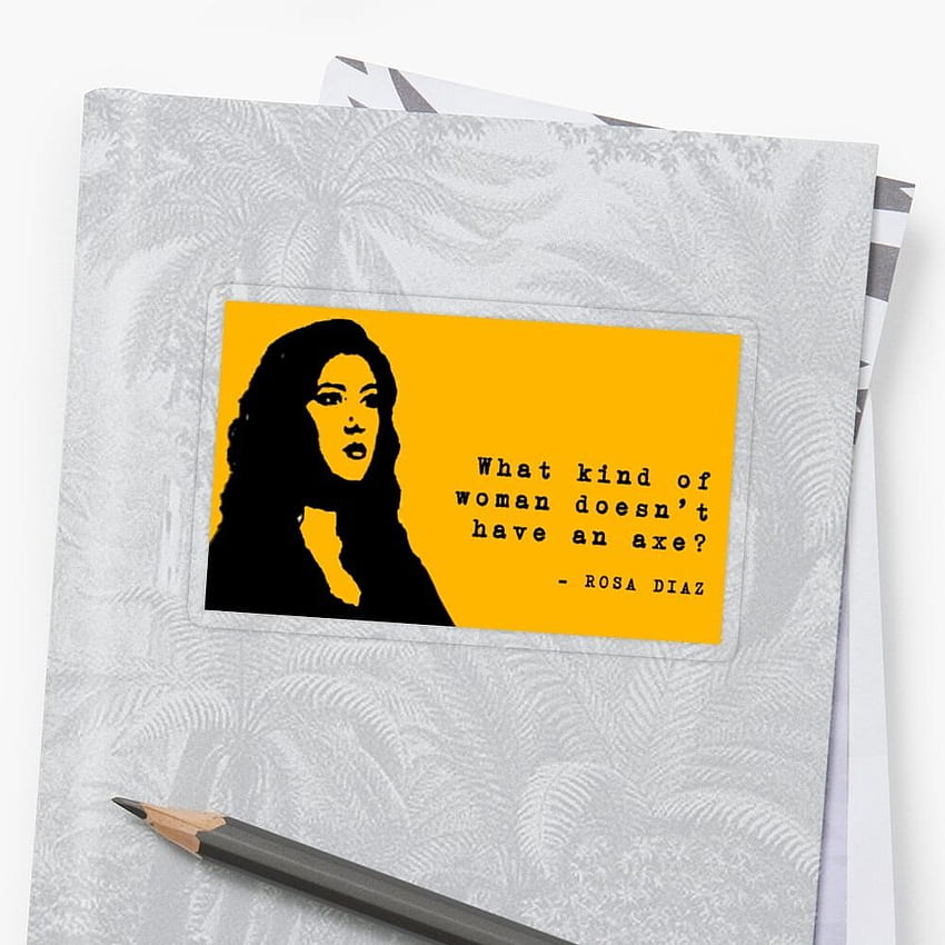 What kind of woman doesn't have an axe? Rosa diaz detective brooklyn nine nine stencil Sticker by aditmohan27. Stencil stickers, Rosa diaz, Stencil designs HD phone wallpaper