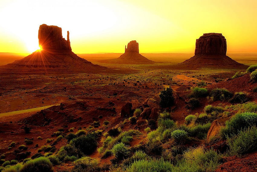 Monument Valley, Arizona, Navajo Tribal Park, Utah HD wallpaper
