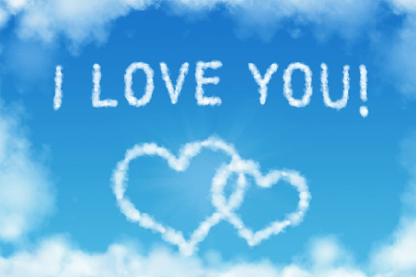 Love, hearts, clouds, sky, nature, valentines day HD wallpaper