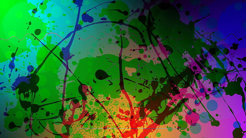 Abstract, Multicolored, Motley, Blot HD wallpaper
