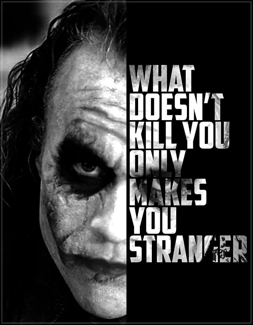 โปสเตอร์ Joker ของ Heath Ledger โจ๊ก. คำคม Joker, Heath ledger, Harley Quinn และ Joker Quotes วอลล์เปเปอร์โทรศัพท์ HD