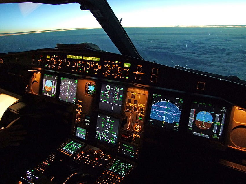 Cockpit, Flugzeugkabine HD-Hintergrundbild