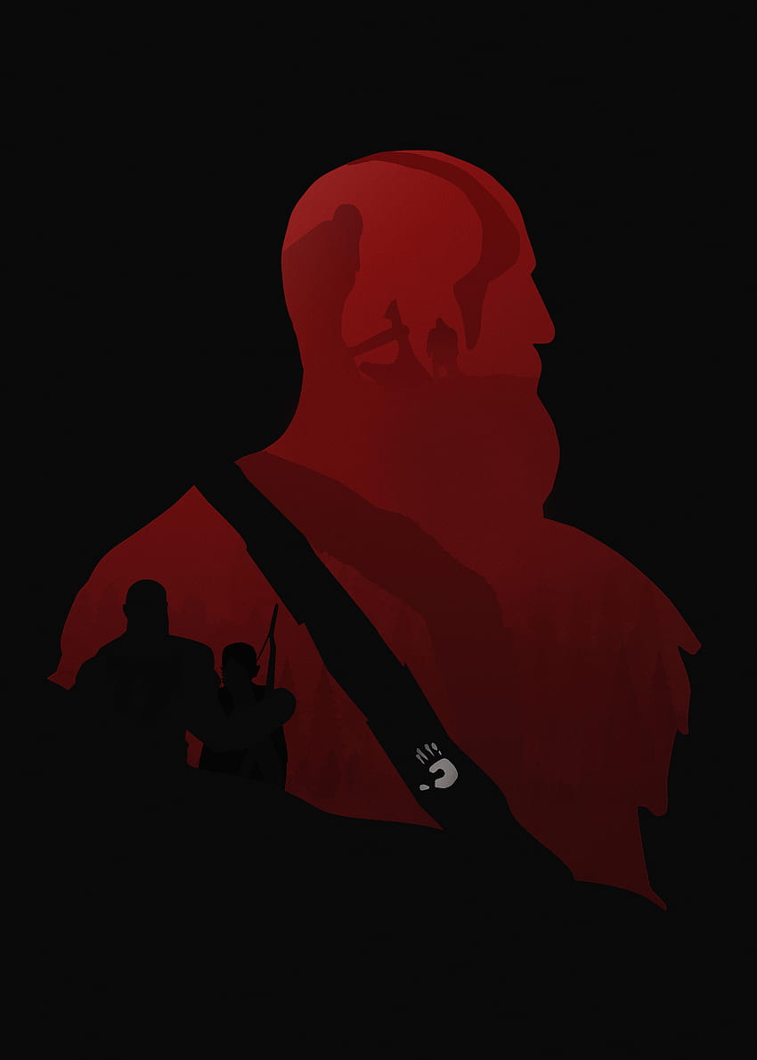 Saya membuat poster God of War untuk pecinta poster minimal: PS4, Minimalis God of War wallpaper ponsel HD