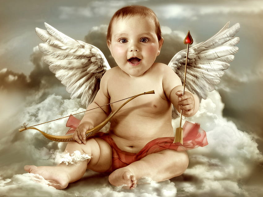 Tatlı Aşk Tanrısı, aşk tanrısı, bebek, melek, insanlar HD duvar kağıdı