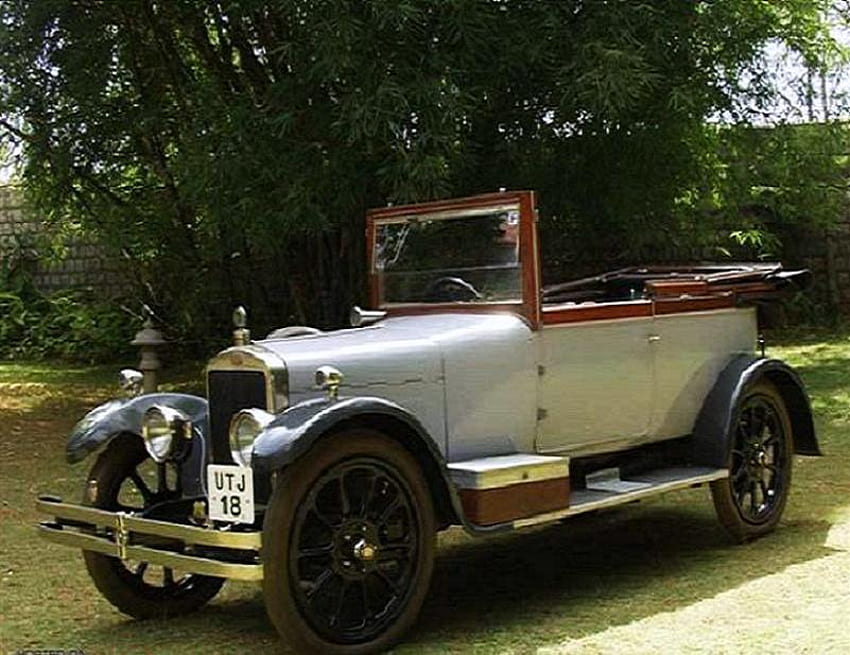 Sunbeam, weiß, braun, Auto, edel, 1918, Vintage HD-Hintergrundbild