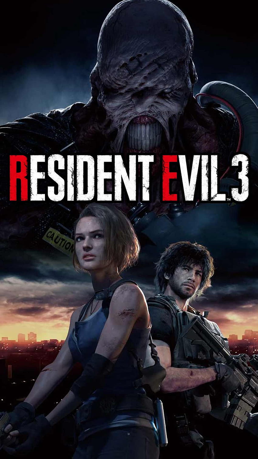 Resident Evil 3 remake tło telefonu 2020 PS4 Game Art Plakat na iPhone'a z Androidem. Resident Evil 3 remake, Resident Evil, gra Resident Evil, Resident Evil 3 Telefon Tapeta na telefon HD