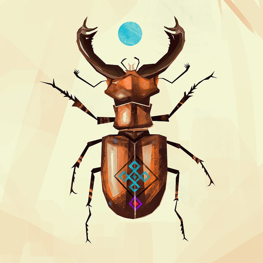 Art, Pattern, Bug, Beetle, Stag Beetle HD phone wallpaper