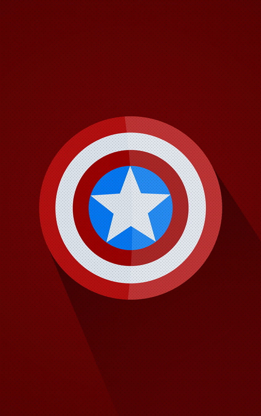 Tarcza Kapitana Ameryki, superbohatera, minimalna, - Logo Kapitana Ameryki, Boże Narodzenie Kapitana Ameryki Tapeta na telefon HD