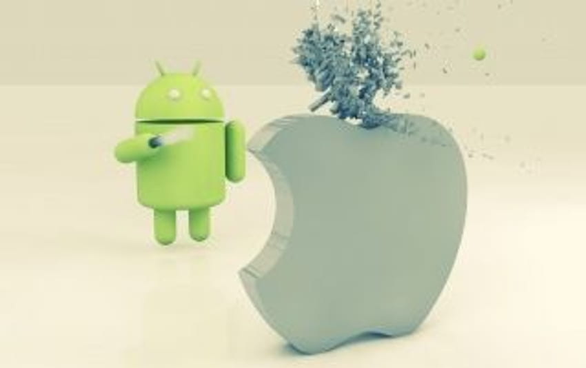 Apple vs Android . Apple vs Android stock HD wallpaper