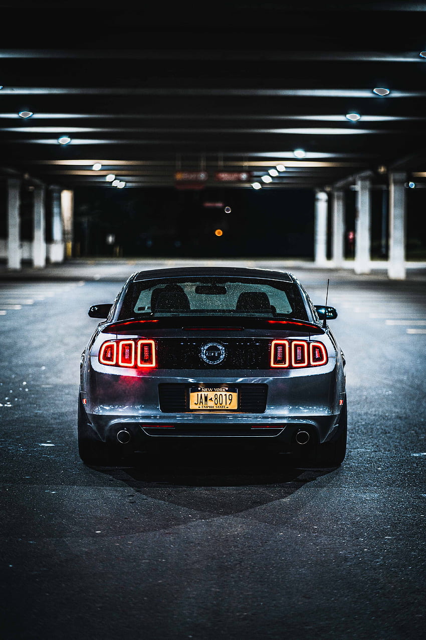 Cars, Lights, Back View, Rear View, Headlights, Ford Mustang, Ford Mustang Gt HD phone wallpaper