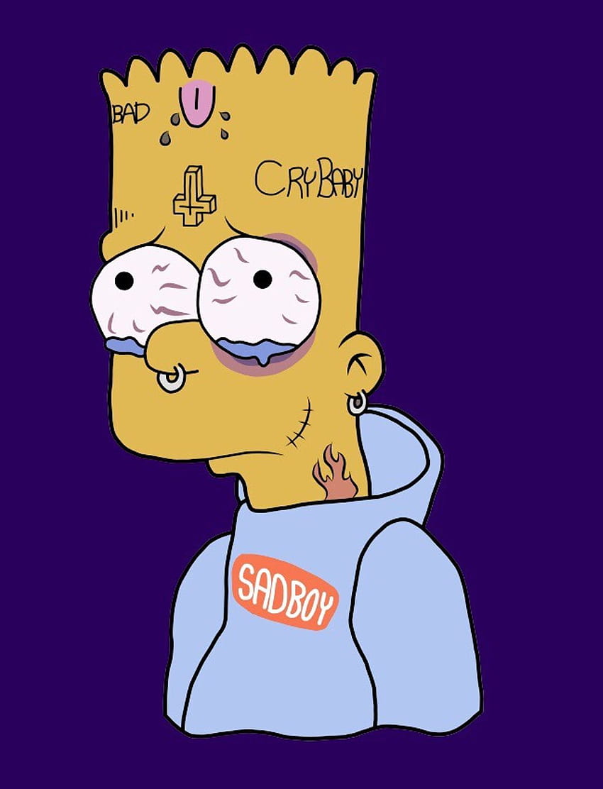 Bart Simpson Üzgün, Bart Simpson Ağlıyor HD telefon duvar kağıdı
