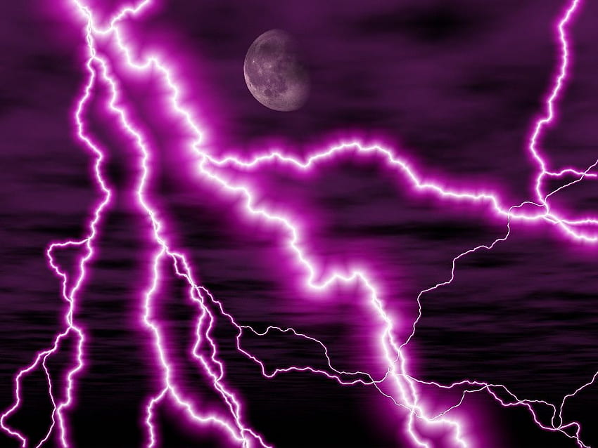 紫雷、美的雷 高画質の壁紙