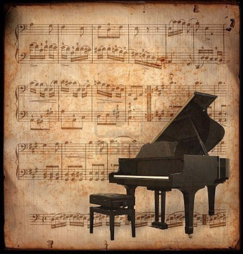 Tocando meu piano e meu amor pela música clássica!!. Fundo de notas musicais, Partituras, Música Papel de parede de celular HD