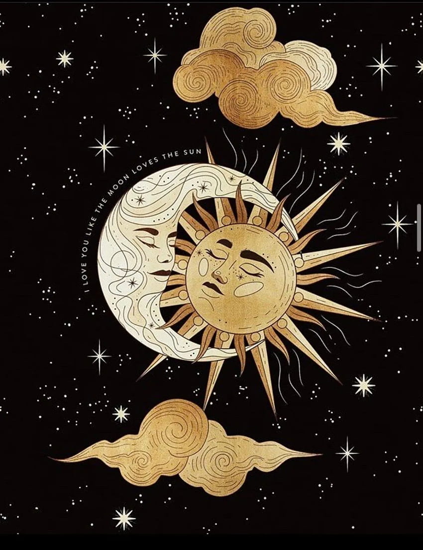 あなたの月と太陽のサインSociety19に基づくセルフケアTo Do。 ポスター アールデコ, Arte Da Lua, Para Iphone, Moon Drawing HD電話の壁紙