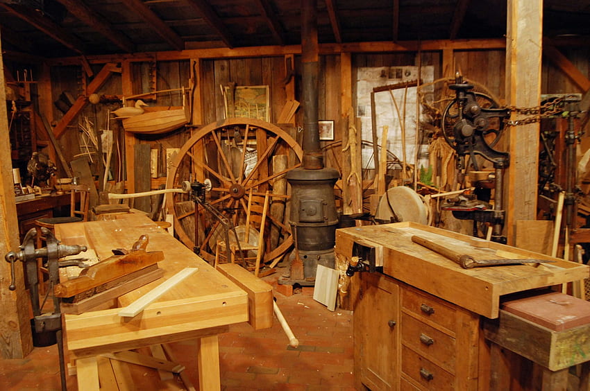 Old workshop Workshop Woodworking Shop and Old Wood HD wallpaper