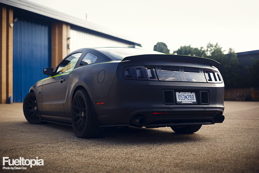 Nero Ford Mustang coupé, Ford Mustang, auto, Ford USA, RTR Sfondo HD