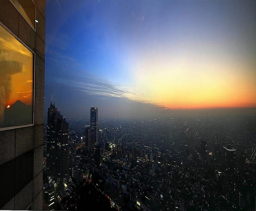 Tokyo Panorama, cena, cidade, Japão, paisagem, Tóquio, pôr do sol papel de parede HD