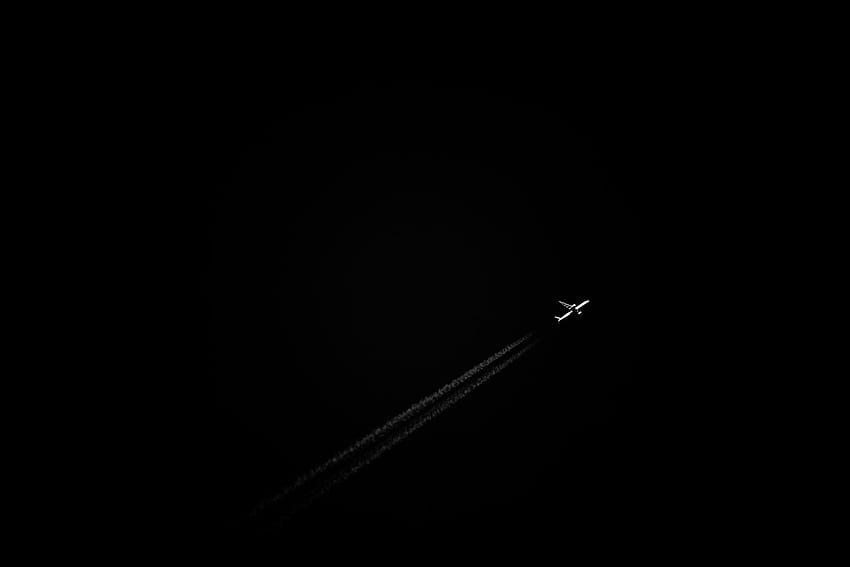 Minimal Plane Black, Minimal Airplane Sfondo HD