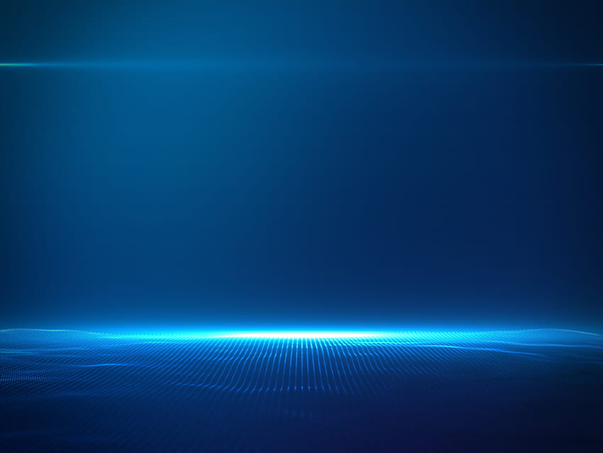 Partikel Biru Cantik dengan Suar Lensa pada Gradien Biru, Warna Biru Wallpaper HD