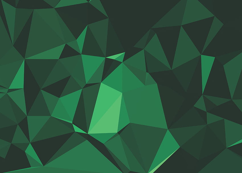 Polígonos vetoriais verdes, polígono Android papel de parede HD