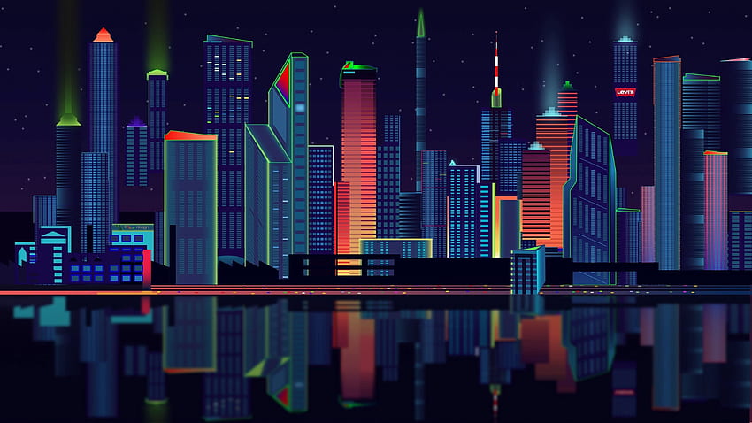 2D City Vector Panorama . City vector, City , Active HD wallpaper