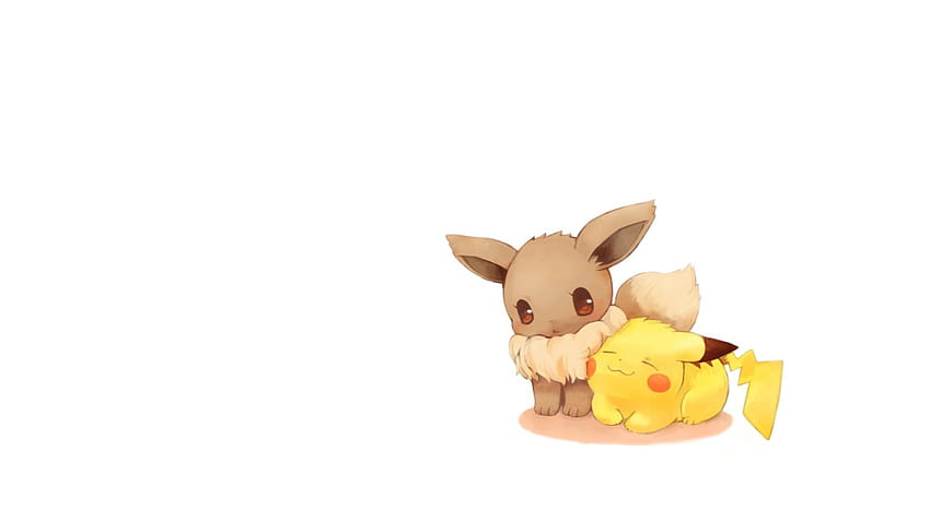 Lindo Pikachu y Eevee, Mew y Pikachu fondo de pantalla