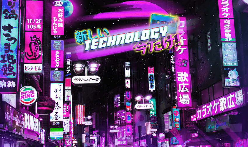 Music - Vaporwave Advertisement Magenta Retro Night Tokyo Cyan Pink . Vaporwave , Vaporwave, Retro waves HD wallpaper