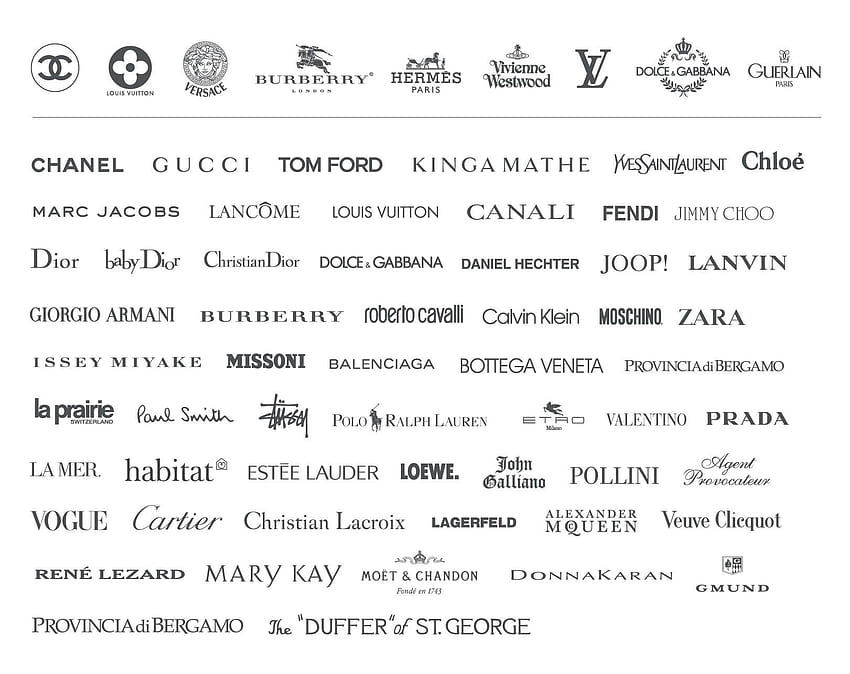 Logotipos de Marcas de Luxo 19293 em Logos. Logotipo de marca de luxo, Marca de alta moda, Marca de logotipo de moda papel de parede HD