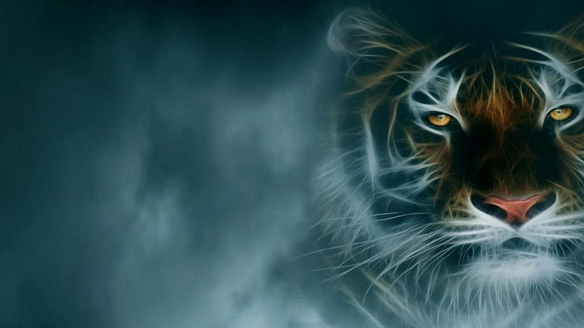 Fractal Tiger Background . HD wallpaper | Pxfuel