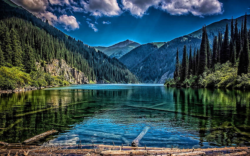 ยุโรป เทือกเขาแอลป์ ฤดูร้อน R ธรรมชาติที่สวยงาม ภูเขา ป่าไม้ ทะเลสาบ วอลล์เปเปอร์ HD