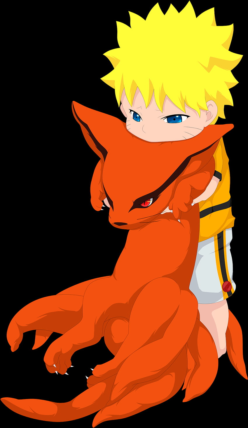 Kurama - Clipe fofo de Naruto e Kurama, Bebê Naruto e Kurama Papel de parede de celular HD