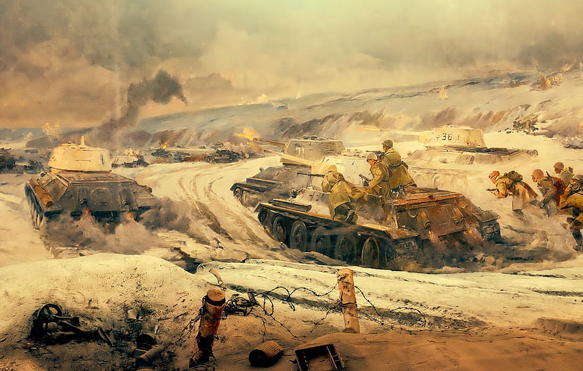 Panorama, Fragment, The Hero City Of Volgograd, Battle Of Stalingrad For , Section живопись HD wallpaper