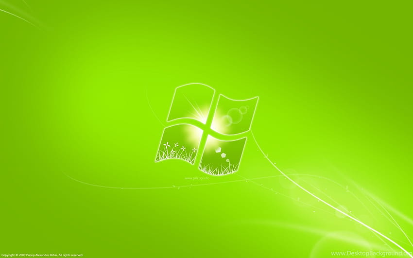 verde di Windows 7 di Pricop, Windows 1.0 verde Sfondo HD