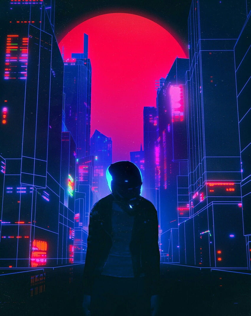 Colorful Neon City, neon, cyberpunk, artist, artwork, digital-art,  artstation, HD wallpaper